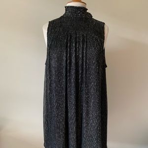 Nine West black dress with silver strands all through the dress.